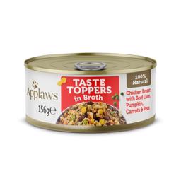 Applaws Taste Toppers in Broth Vådfoder med Kyllingebryst & Okselever 156g